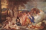 Nymphs Canvas Paintings - Bacchus and Ceres with Nymphs and Satyrs